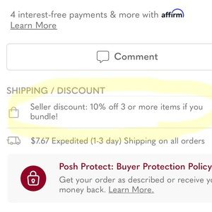 Bundle discount on 3+ items- Check out my closet!!!!